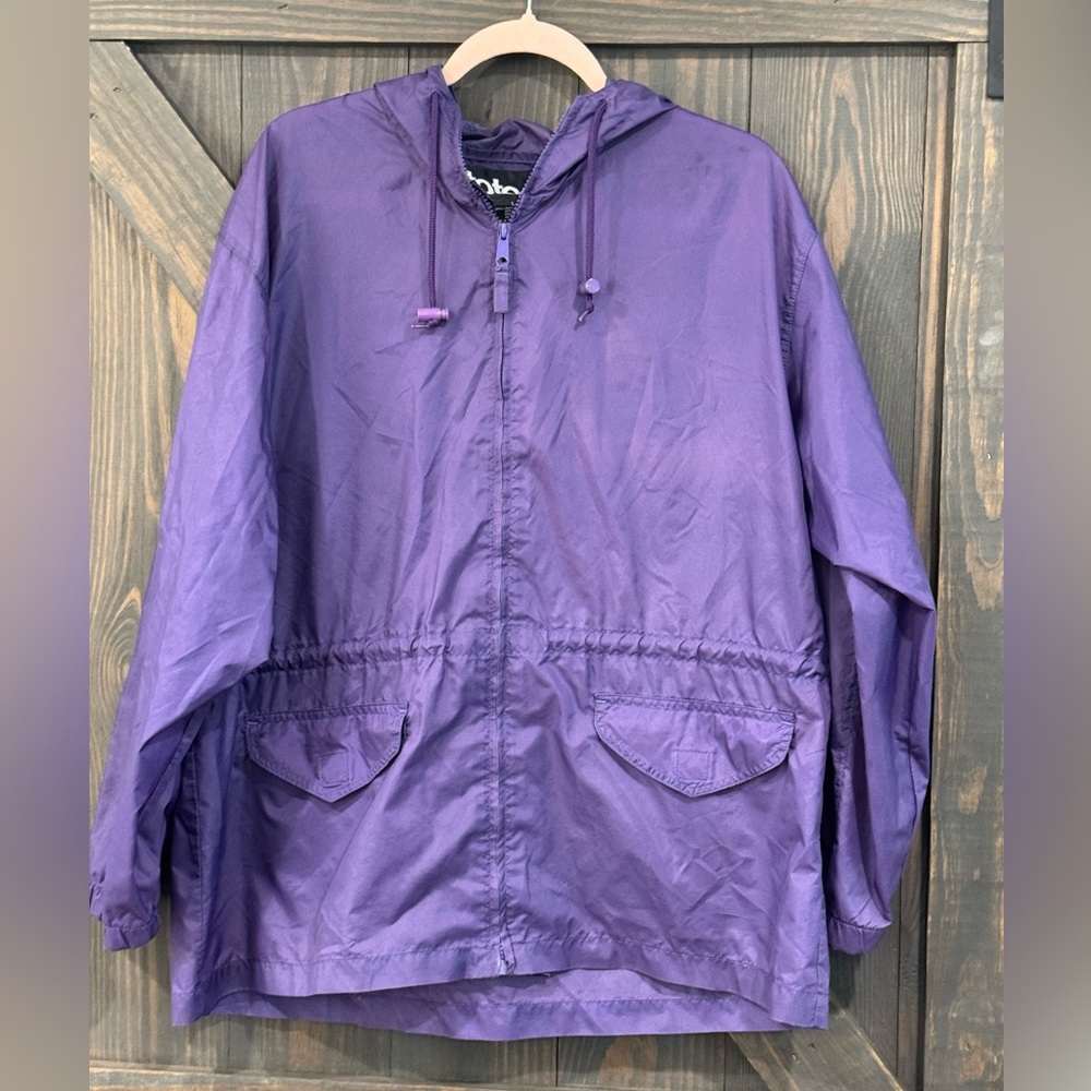 Totes Women’s Rain Jacket Windbreaker Purple Size Large‎